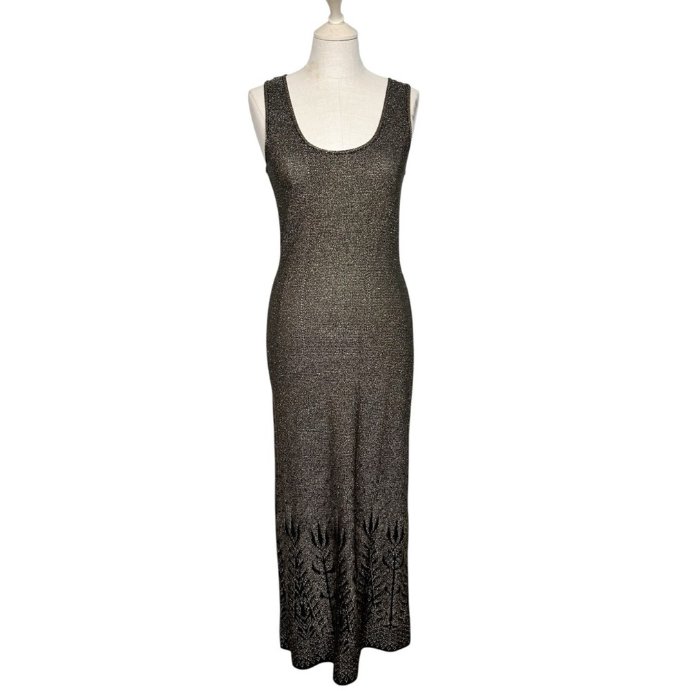 Peruvian Connection Arabesque Metallic Maxi Dress